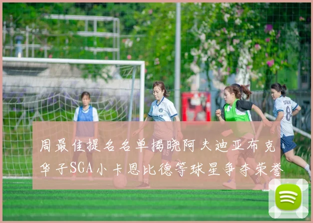 周最佳提名名单揭晓阿夫迪亚布克华子SGA小卡恩比德等球星争夺荣誉